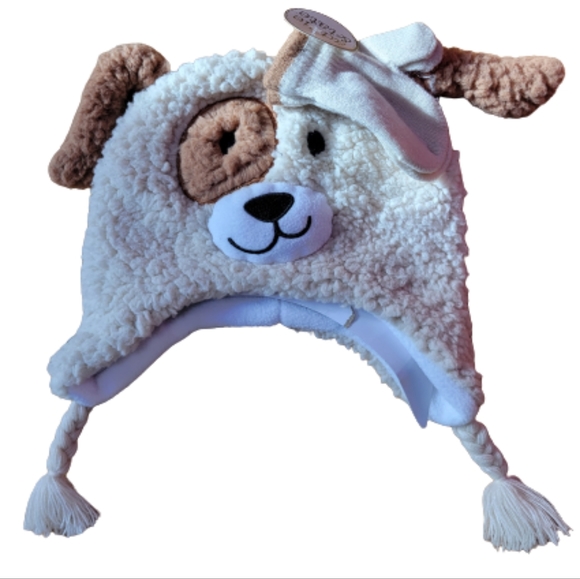 addie & tate Other - addie & tate Toddler Hat and Mitten Set  Cute Puppy  Tan Tassels  Unisex  NEW